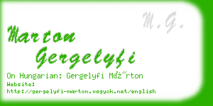 marton gergelyfi business card